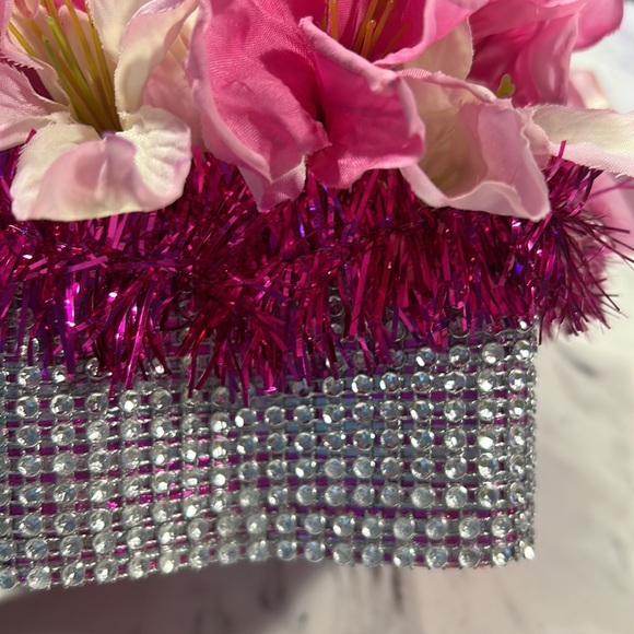 Pink Floral arrangement with diamond accents! - Picture 5 of 14